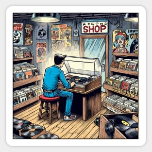 Record shop Sticker